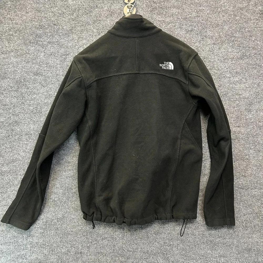The North Face Fleece Full Zip Jacket Men Black  Pockets Outdoor Hiking - Medium